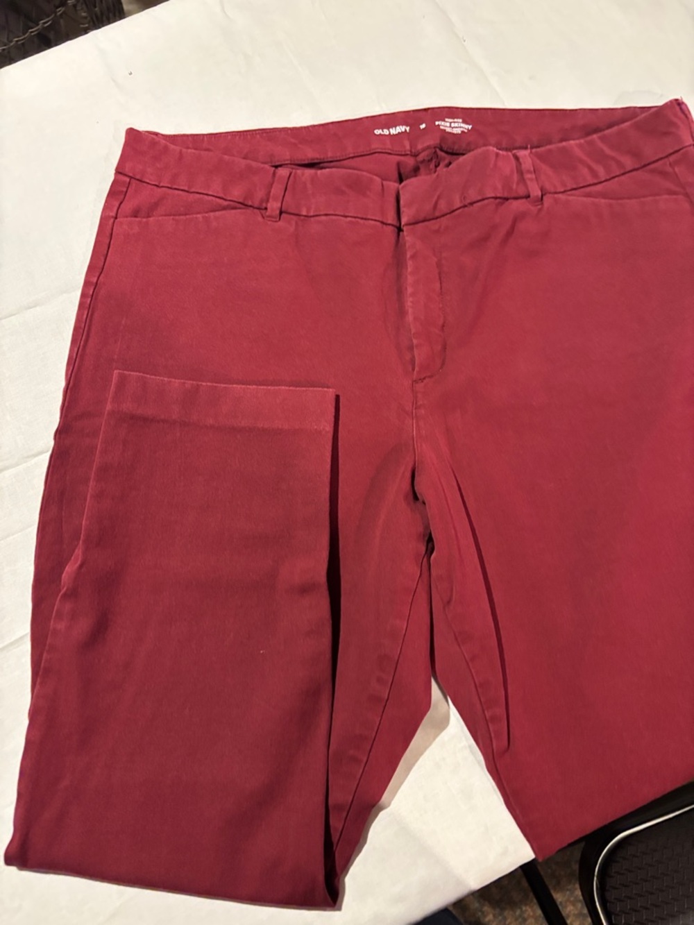 Old Navy Pixie Skinny High-Rise Pants - Burgundy - Picture 2 of 4